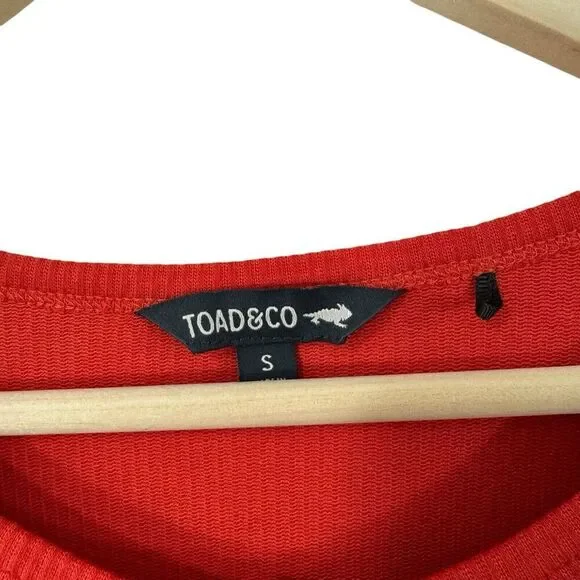 Toad & Co Small Ponderosa Long Sleeve Dress Organic Cotton Winterberry Womens - Picture 5 of 16